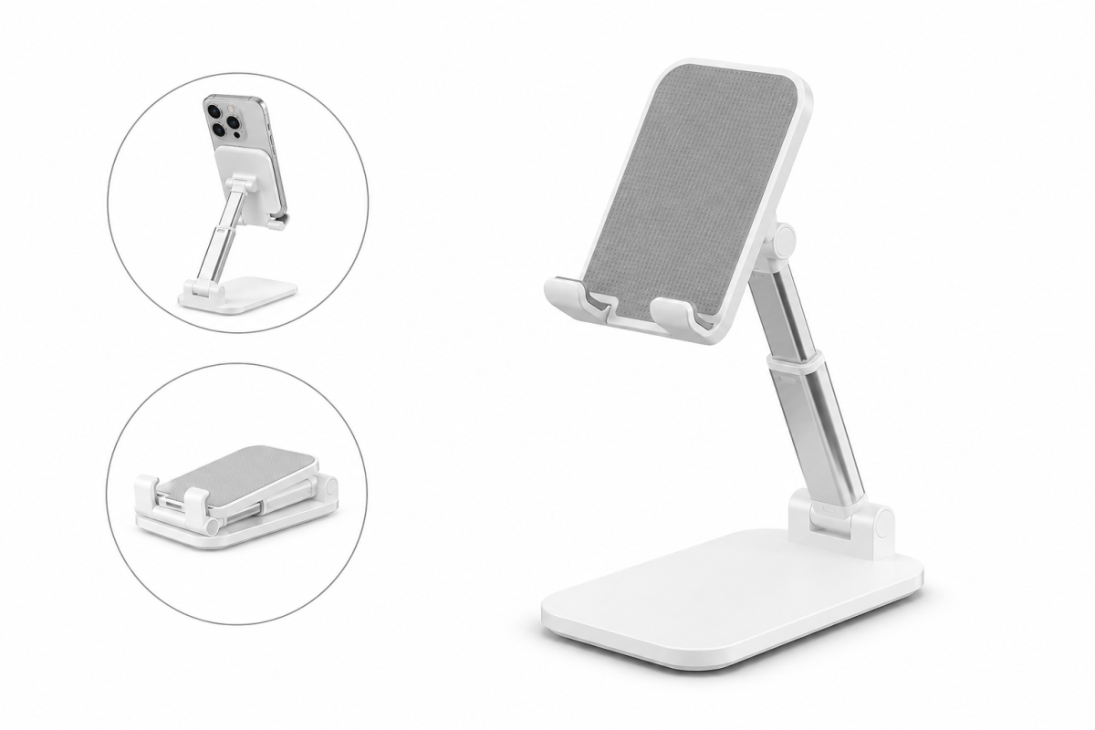 Adjustable & Foldable Aluminum Phone Stand - Image 2